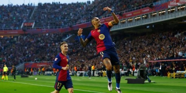 开云网页-【西甲】奥尔莫双响，拉菲尼亚破门，巴萨3-1西班牙人